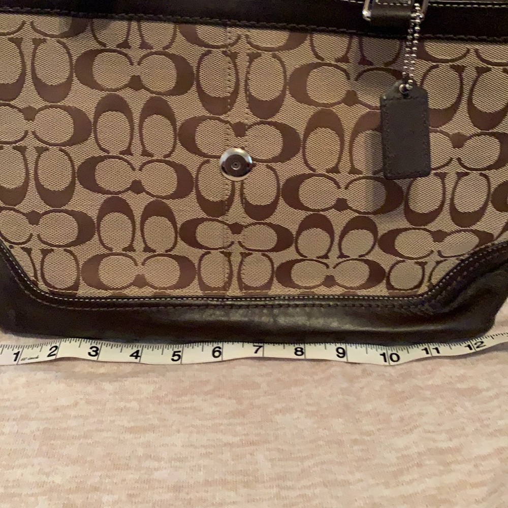 Brown signature coach bag